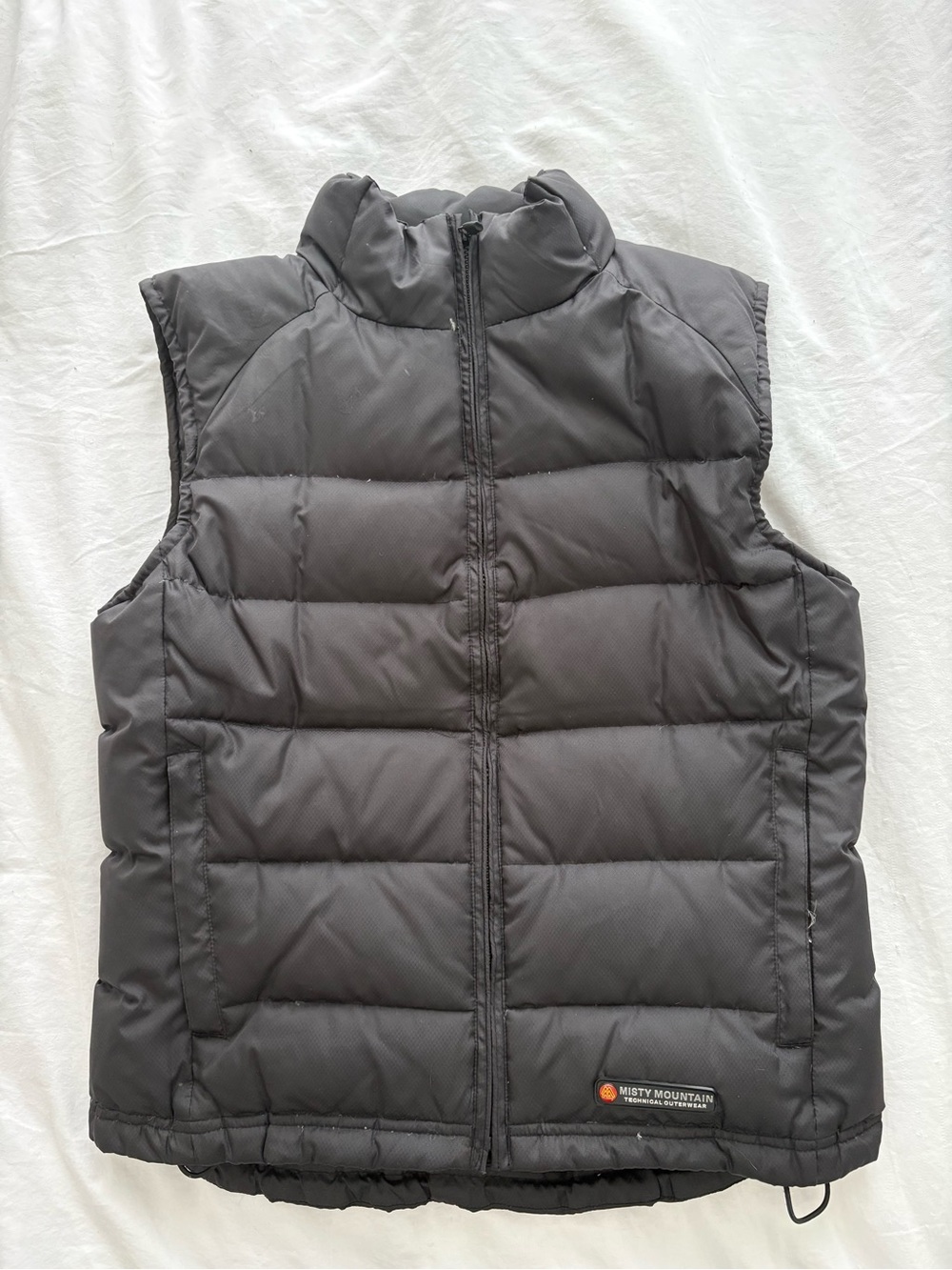 Vintage Mist Mountain Black Puffer Vest